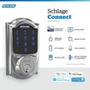 image:imageSchlage Connect Smart Deadbolt Lock with Touchscreen Keypad Keyless Front Door Entry ZWave Plus Compatible Satin Nickel BE469ZP CAM 619Bright Chrome