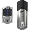 image:imageSchlage Connect Smart Deadbolt Lock with Touchscreen Keypad Keyless Front Door Entry ZWave Plus Compatible Satin Nickel BE469ZP CAM 619Bright Chrome