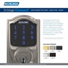 image:imageSchlage Connect Smart Deadbolt Lock with Touchscreen Keypad Keyless Front Door Entry ZWave Plus Compatible Satin Nickel BE469ZP CAM 619Matte Black