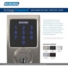image:imageSchlage Connect Smart Deadbolt Lock with Touchscreen Keypad Keyless Front Door Entry ZWave Plus Compatible Satin Nickel BE469ZP CAM 619Matte Black