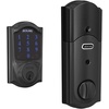 image:imageSchlage Connect Smart Deadbolt Lock with Touchscreen Keypad Keyless Front Door Entry ZWave Plus Compatible Satin Nickel BE469ZP CAM 619Matte Black