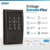 image:imageSchlage Encode Plus Smart WiFi Lock for Front Door Keyless Entry Deadbolt Unlock with Apple Watch Builtin WiFi and App Control Easy Install Alexa amp Apple HomeKit Compatible Matte BlackAged Bronze