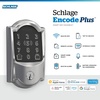 image:imageSchlage Encode Plus Smart WiFi Lock for Front Door Keyless Entry Deadbolt Unlock with Apple Watch Builtin WiFi and App Control Easy Install Alexa amp Apple HomeKit Compatible Matte BlackBright Chrome