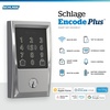 image:imageSchlage Encode Plus Smart WiFi Lock for Front Door Keyless Entry Deadbolt Unlock with Apple Watch Builtin WiFi and App Control Easy Install Alexa amp Apple HomeKit Compatible Matte BlackBright Chrome