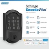 image:imageSchlage Encode Plus Smart WiFi Lock for Front Door Keyless Entry Deadbolt Unlock with Apple Watch Builtin WiFi and App Control Easy Install Alexa amp Apple HomeKit Compatible Matte BlackMatte Black