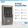 image:imageSchlage Encode Plus Smart WiFi Lock for Front Door Keyless Entry Deadbolt Unlock with Apple Watch Builtin WiFi and App Control Easy Install Alexa amp Apple HomeKit Compatible Matte BlackSatin Nickel