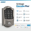 image:imageSchlage Encode Plus Smart WiFi Lock for Front Door Keyless Entry Deadbolt Unlock with Apple Watch Builtin WiFi and App Control Easy Install Alexa amp Apple HomeKit Compatible Matte BlackSatin Nickel