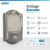 image:imageSchlage Encode Smart WiFi Deadbolt Lock with Touchscreen Keypad Keyless Front Door Entry App Control Alexa Google Home and Airbnb Compatible Matte Black BE489WB GRW 622Satin Nickel