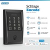image:imageSchlage Encode Smart WiFi Deadbolt Lock with Touchscreen Keypad Keyless Front Door Entry App Control Alexa Google Home and Airbnb Compatible Matte Black BE489WB GRW 622Matte Black