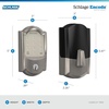 image:imageSchlage Encode Smart WiFi Deadbolt Lock with Touchscreen Keypad Keyless Front Door Entry App Control Alexa Google Home and Airbnb Compatible Matte Black BE489WB GRW 622Satin Nickel