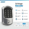 image:imageSchlage Encode Smart WiFi Deadbolt Lock with Touchscreen Keypad Keyless Front Door Entry App Control Alexa Google Home and Airbnb Compatible Matte Black BE489WB GRW 622Bright Chrome
