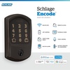 image:imageSchlage Encode Smart WiFi Deadbolt Lock with Touchscreen Keypad Keyless Front Door Entry App Control Alexa Google Home and Airbnb Compatible Matte Black BE489WB GRW 622Aged Bronze
