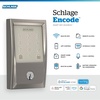 image:imageSchlage Encode Smart WiFi Deadbolt Lock with Touchscreen Keypad Keyless Front Door Entry App Control Alexa Google Home and Airbnb Compatible Matte Black BE489WB GRW 622Satin Nickel