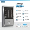image:imageSchlage Encode Smart WiFi Deadbolt Lock with Touchscreen Keypad Keyless Front Door Entry App Control Alexa Google Home and Airbnb Compatible Matte Black BE489WB GRW 622Bright Chrome