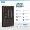 image:imageSchlage Encode Smart WiFi Deadbolt Lock with Touchscreen Keypad Keyless Front Door Entry App Control Alexa Google Home and Airbnb Compatible Matte Black BE489WB GRW 622Aged Bronze