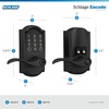 image:imageSchlage Encode Smart WiFi Lock with Lever Handle Touchscreen Keypad Keyless Entry Door Lock App Control Alexa Google Home and Airbnb Compatible Satin Nickel FE789WB CEN 619 LATMatte Black