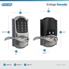 image:imageSchlage Encode Smart WiFi Lock with Lever Handle Touchscreen Keypad Keyless Entry Door Lock App Control Alexa Google Home and Airbnb Compatible Satin Nickel FE789WB CEN 619 LATBright Chrome