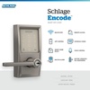 image:imageSchlage Encode Smart WiFi Lock with Lever Handle Touchscreen Keypad Keyless Entry Door Lock App Control Alexa Google Home and Airbnb Compatible Satin Nickel FE789WB CEN 619 LATSatin Nickel