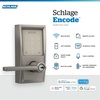 image:imageSchlage Encode Smart WiFi Lock with Lever Handle Touchscreen Keypad Keyless Entry Door Lock App Control Alexa Google Home and Airbnb Compatible Satin Nickel FE789WB CEN 619 LATSatin Nickel