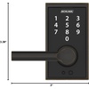 image:imageSchlage Touch Camelot Electronic Lock with Lever Handle Touchscreen Keypad Keyless Front Door Entry Satin Nickel FE695 CAM 619 FLAAged Bronze