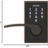 image:imageSchlage Touch Camelot Electronic Lock with Lever Handle Touchscreen Keypad Keyless Front Door Entry Satin Nickel FE695 CAM 619 FLAAged Bronze
