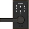 image:imageSchlage Touch Camelot Electronic Lock with Lever Handle Touchscreen Keypad Keyless Front Door Entry Satin Nickel FE695 CAM 619 FLAAged Bronze