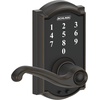 image:imageSchlage Touch Camelot Electronic Lock with Lever Handle Touchscreen Keypad Keyless Front Door Entry Satin Nickel FE695 CAM 619 FLAAged Bronze