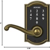 image:imageSchlage Touch Camelot Electronic Lock with Lever Handle Touchscreen Keypad Keyless Front Door Entry Satin Nickel FE695 CAM 619 FLAAntique Brass