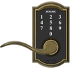 image:imageSchlage Touch Camelot Electronic Lock with Lever Handle Touchscreen Keypad Keyless Front Door Entry Satin Nickel FE695 CAM 619 FLAAntique Brass