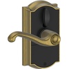 image:imageSchlage Touch Camelot Electronic Lock with Lever Handle Touchscreen Keypad Keyless Front Door Entry Satin Nickel FE695 CAM 619 FLAAntique Brass
