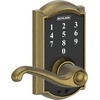 image:imageSchlage Touch Camelot Electronic Lock with Lever Handle Touchscreen Keypad Keyless Front Door Entry Satin Nickel FE695 CAM 619 FLAAntique Brass