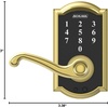 image:imageSchlage Touch Camelot Electronic Lock with Lever Handle Touchscreen Keypad Keyless Front Door Entry Satin Nickel FE695 CAM 619 FLABright Brass