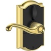 image:imageSchlage Touch Camelot Electronic Lock with Lever Handle Touchscreen Keypad Keyless Front Door Entry Satin Nickel FE695 CAM 619 FLABright Brass