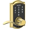 image:imageSchlage Touch Camelot Electronic Lock with Lever Handle Touchscreen Keypad Keyless Front Door Entry Satin Nickel FE695 CAM 619 FLABright Brass