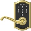 image:imageSchlage Touch Camelot Electronic Lock with Lever Handle Touchscreen Keypad Keyless Front Door Entry Satin Nickel FE695 CAM 619 FLABright Brass