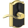 image:imageSchlage Touch Camelot Electronic Lock with Lever Handle Touchscreen Keypad Keyless Front Door Entry Satin Nickel FE695 CAM 619 FLABright Brass