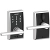 image:imageSchlage Touch Camelot Electronic Lock with Lever Handle Touchscreen Keypad Keyless Front Door Entry Satin Nickel FE695 CAM 619 FLABright Chrome