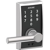image:imageSchlage Touch Camelot Electronic Lock with Lever Handle Touchscreen Keypad Keyless Front Door Entry Satin Nickel FE695 CAM 619 FLABright Chrome