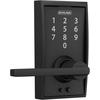 image:imageSchlage Touch Camelot Electronic Lock with Lever Handle Touchscreen Keypad Keyless Front Door Entry Satin Nickel FE695 CAM 619 FLAMatte Black