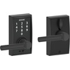 image:imageSchlage Touch Camelot Electronic Lock with Lever Handle Touchscreen Keypad Keyless Front Door Entry Satin Nickel FE695 CAM 619 FLAMatte Black