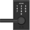image:imageSchlage Touch Camelot Electronic Lock with Lever Handle Touchscreen Keypad Keyless Front Door Entry Satin Nickel FE695 CAM 619 FLAMatte Black