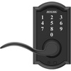 image:imageSchlage Touch Camelot Electronic Lock with Lever Handle Touchscreen Keypad Keyless Front Door Entry Satin Nickel FE695 CAM 619 FLAMatte Black