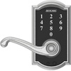 image:imageSchlage Touch Camelot Electronic Lock with Lever Handle Touchscreen Keypad Keyless Front Door Entry Satin Nickel FE695 CAM 619 FLASatin Chrome