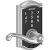 image:imageSchlage Touch Camelot Electronic Lock with Lever Handle Touchscreen Keypad Keyless Front Door Entry Satin Nickel FE695 CAM 619 FLASatin Chrome