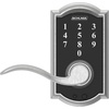 image:imageSchlage Touch Camelot Electronic Lock with Lever Handle Touchscreen Keypad Keyless Front Door Entry Satin Nickel FE695 CAM 619 FLASatin Chrome
