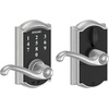 image:imageSchlage Touch Camelot Electronic Lock with Lever Handle Touchscreen Keypad Keyless Front Door Entry Satin Nickel FE695 CAM 619 FLASatin Chrome