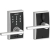 image:imageSchlage Touch Camelot Electronic Lock with Lever Handle Touchscreen Keypad Keyless Front Door Entry Satin Nickel FE695 CAM 619 FLASatin Chrome