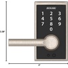 image:imageSchlage Touch Camelot Electronic Lock with Lever Handle Touchscreen Keypad Keyless Front Door Entry Satin Nickel FE695 CAM 619 FLASatin Nickel