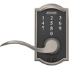 image:imageSchlage Touch Camelot Electronic Lock with Lever Handle Touchscreen Keypad Keyless Front Door Entry Satin Nickel FE695 CAM 619 FLASatin Nickel
