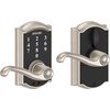 image:imageSchlage Touch Camelot Electronic Lock with Lever Handle Touchscreen Keypad Keyless Front Door Entry Satin Nickel FE695 CAM 619 FLASatin Nickel